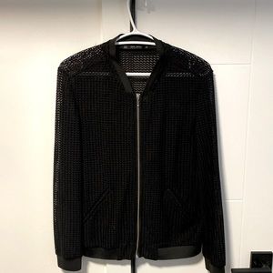 ⚫️ Zara ⚫️ open knit bomber - size small